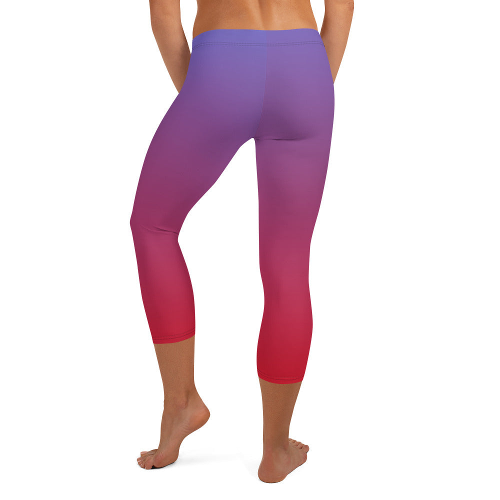 Cobalt Crescendo FLAKOUT Sport Women's Capri Leggings - FLAKOUT