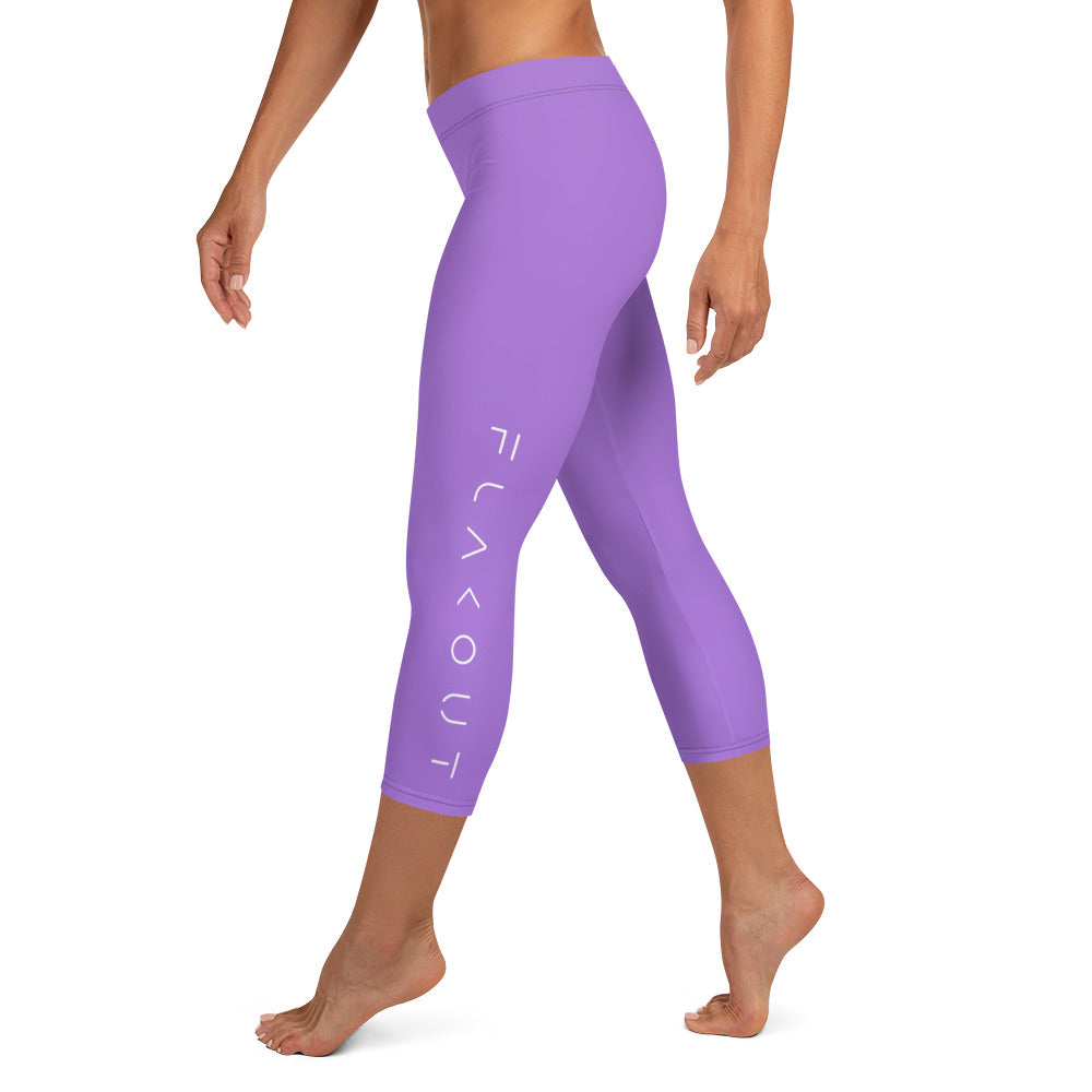 Soothing Lavender Women's Capri Leggings - FLAKOUT