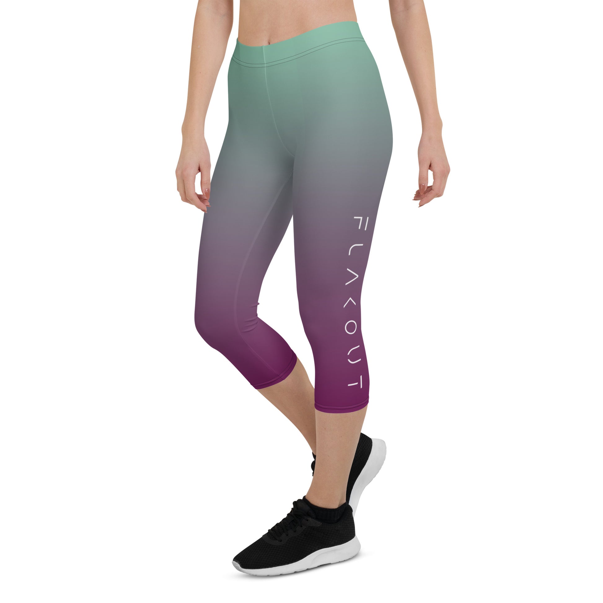 Wineberry Blossom Women's Capri Leggings - FLAKOUT