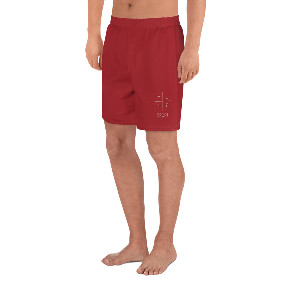 FLAKOUT Sport Firebrick Men's Recycled Athletic Shorts - FLAKOUT