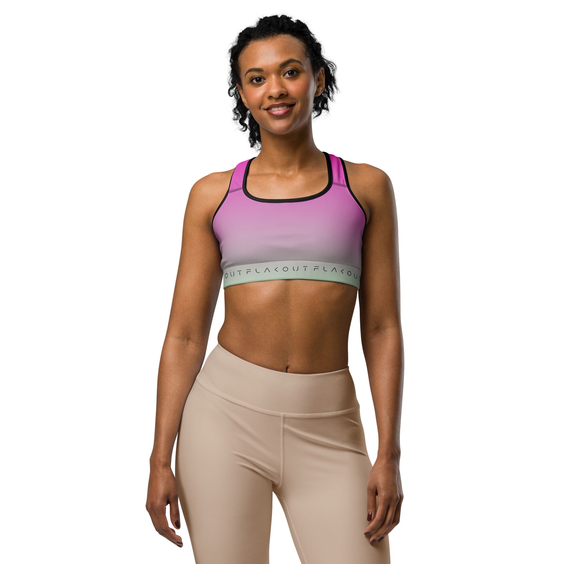 Fuchsia Fantasy Women's Sports Performance Bra - FLAKOUT