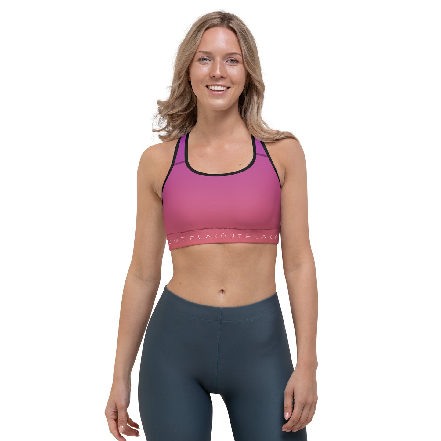 Berry Sunset Women's Sports Performance Bra - FLAKOUT