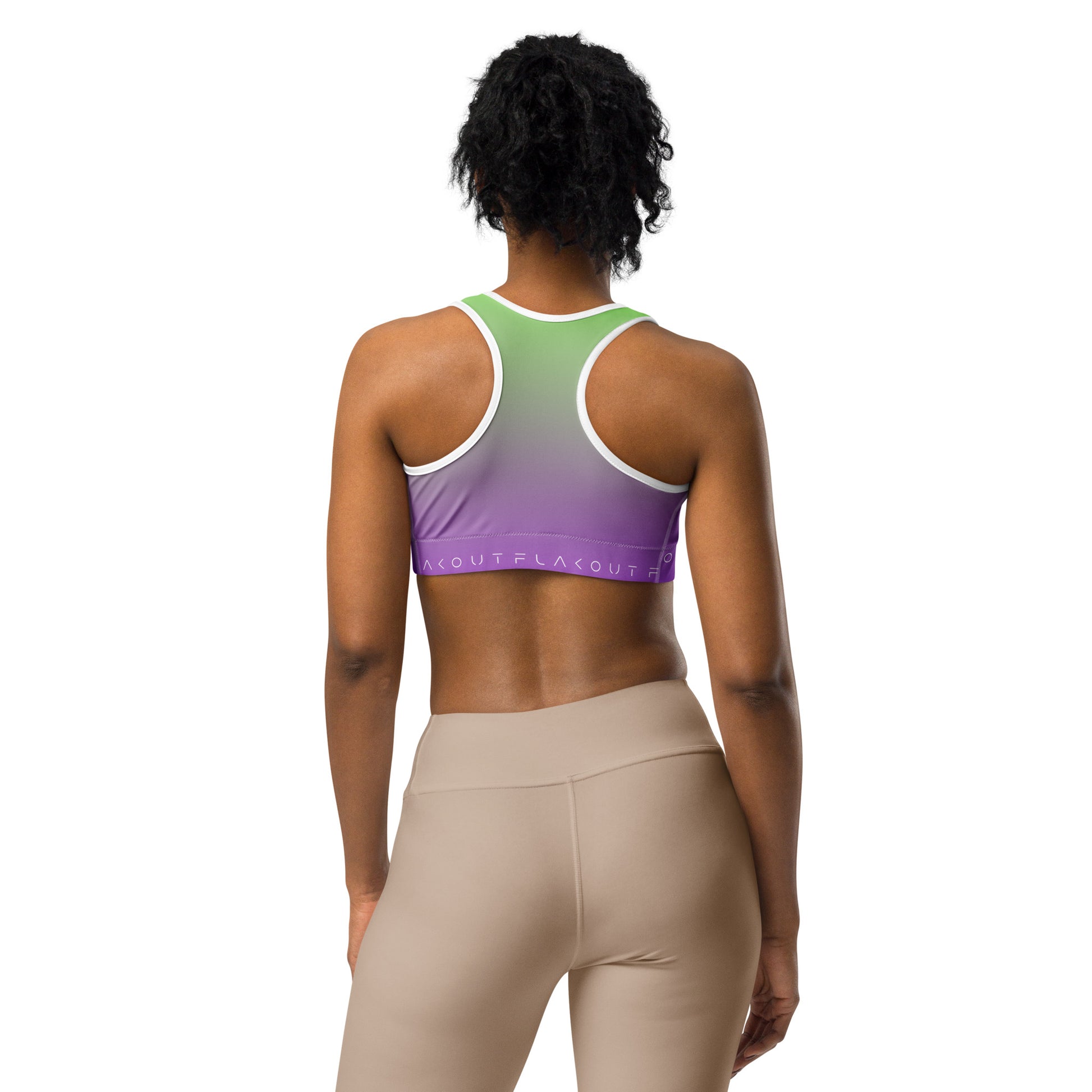 Lime Zest Women's Sports Performance Bra - FLAKOUT