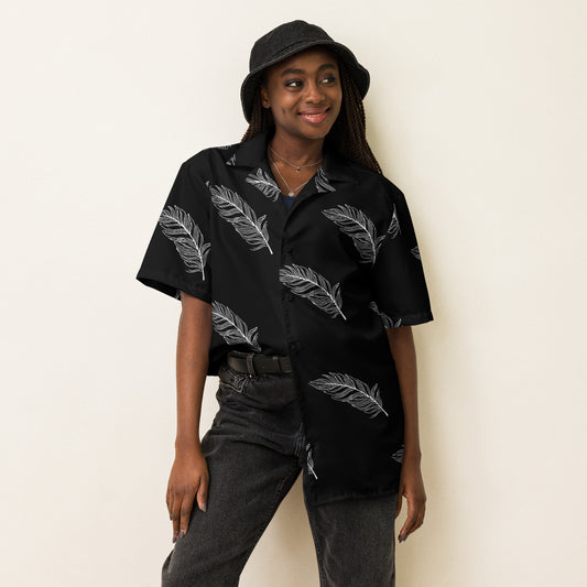 Ethereal Plumes Button Shirt - FLAKOUT