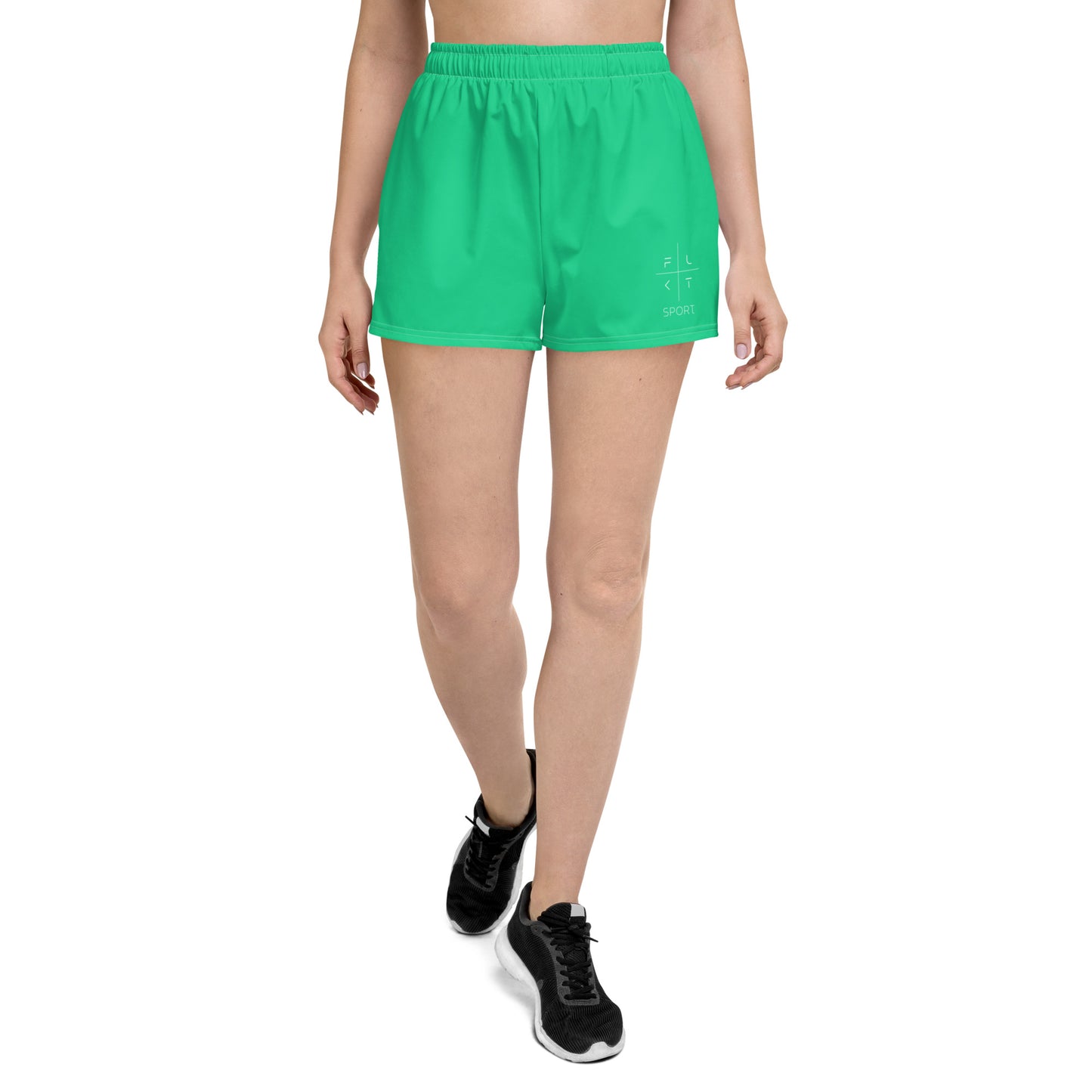 FLAKOUT Sport Verdant Oasis Women’s Recycled Athletic Shorts - FLAKOUT