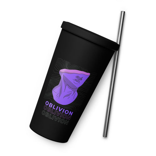 Violet Veil Of Oblivion Insulated Tumbler With A Straw - FLAKOUT