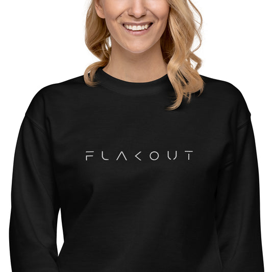 FLAKOUT Logo Embroidered Unisex Fleece Sweatshirt - FLAKOUT