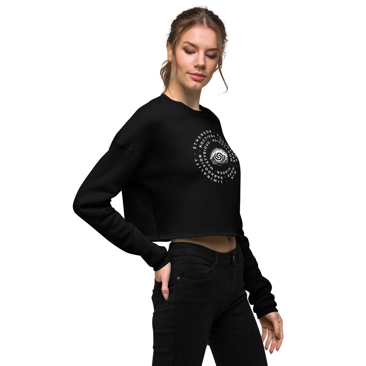 Hidden Truth Women's Crop Sweatshirt - FLAKOUT