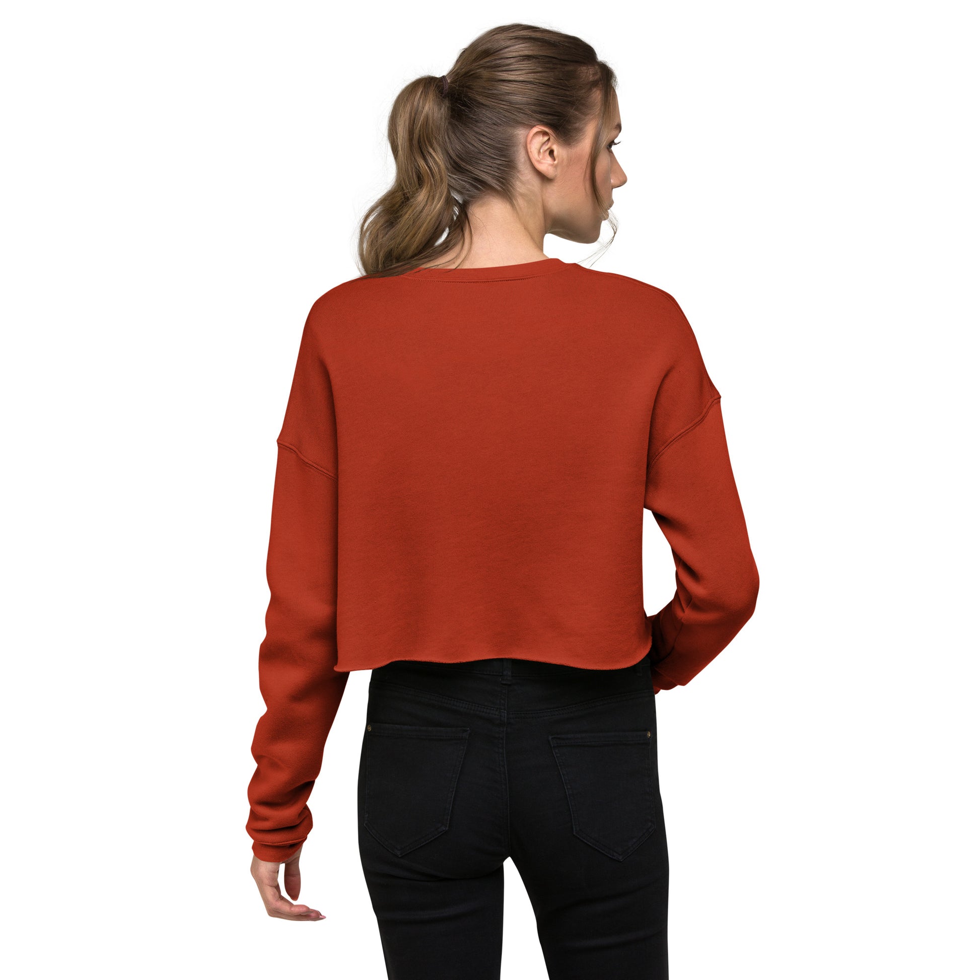 Limerence Women's Crop Sweatshirt - Brick - FLAKOUT