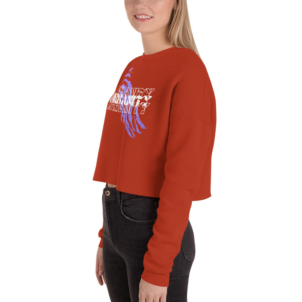 Streetwise Urbanity Women's Crop Sweatshirt - Brick - FLAKOUT