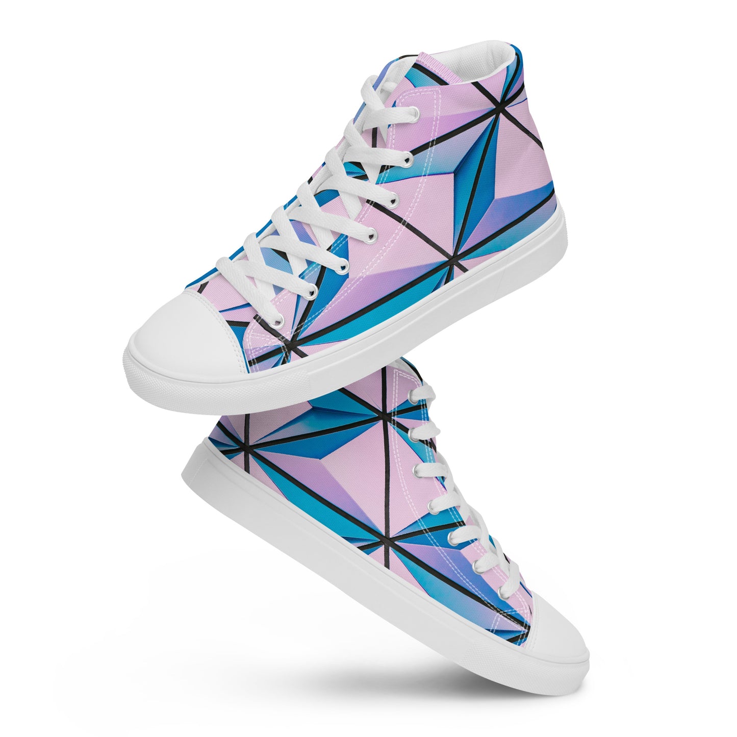 Lineage Of Angles Women's High Top Canvas Shoes - FLAKOUT