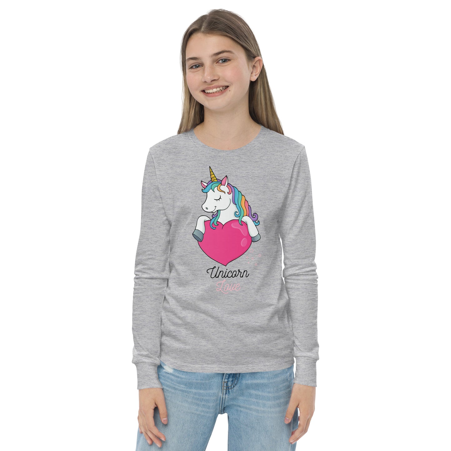 Unicorn Love Girl's Long Sleeve Tee - FLAKOUT