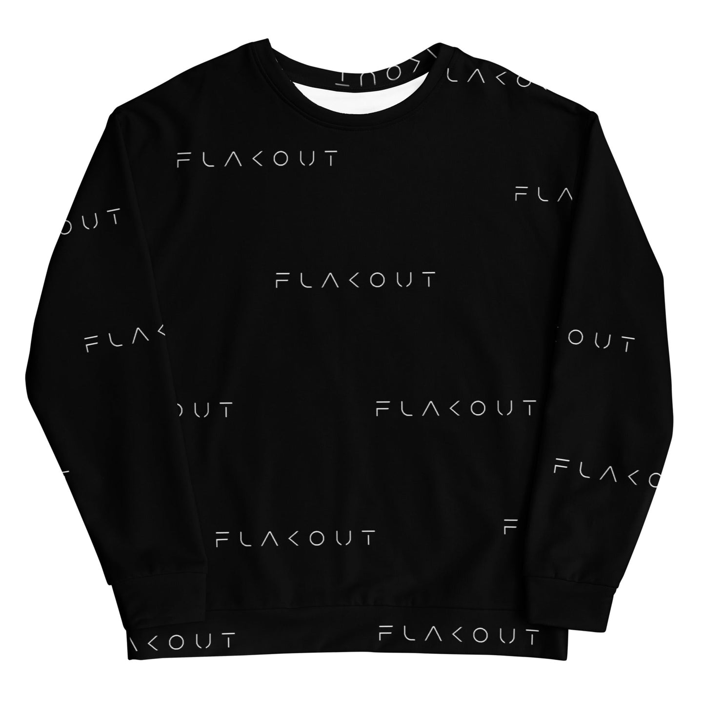 All Over FLAKOUT Logo Unisex Recycled Sweatshirt - FLAKOUT