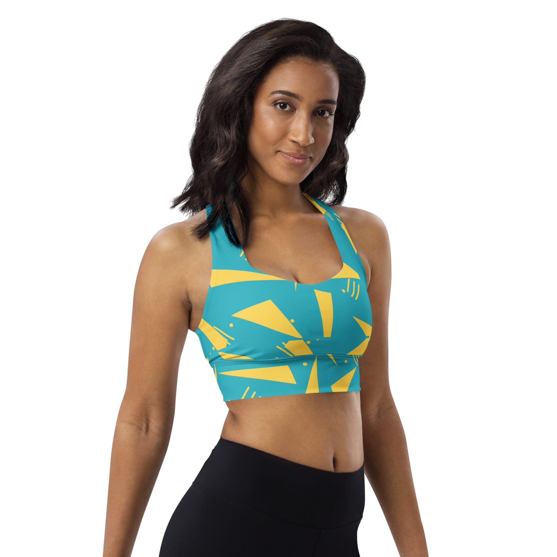 Women's Longline Sports Bra Triangles - FLAKOUT